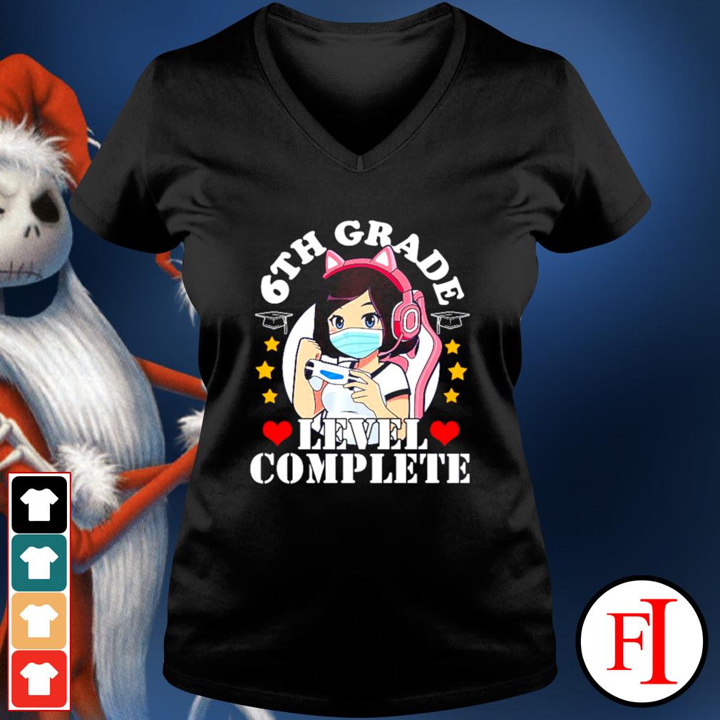 6th Grade Level Complete Girl Loves Anime Gaming Shirt Hoodie Sweater Long Sleeve And Tank Top