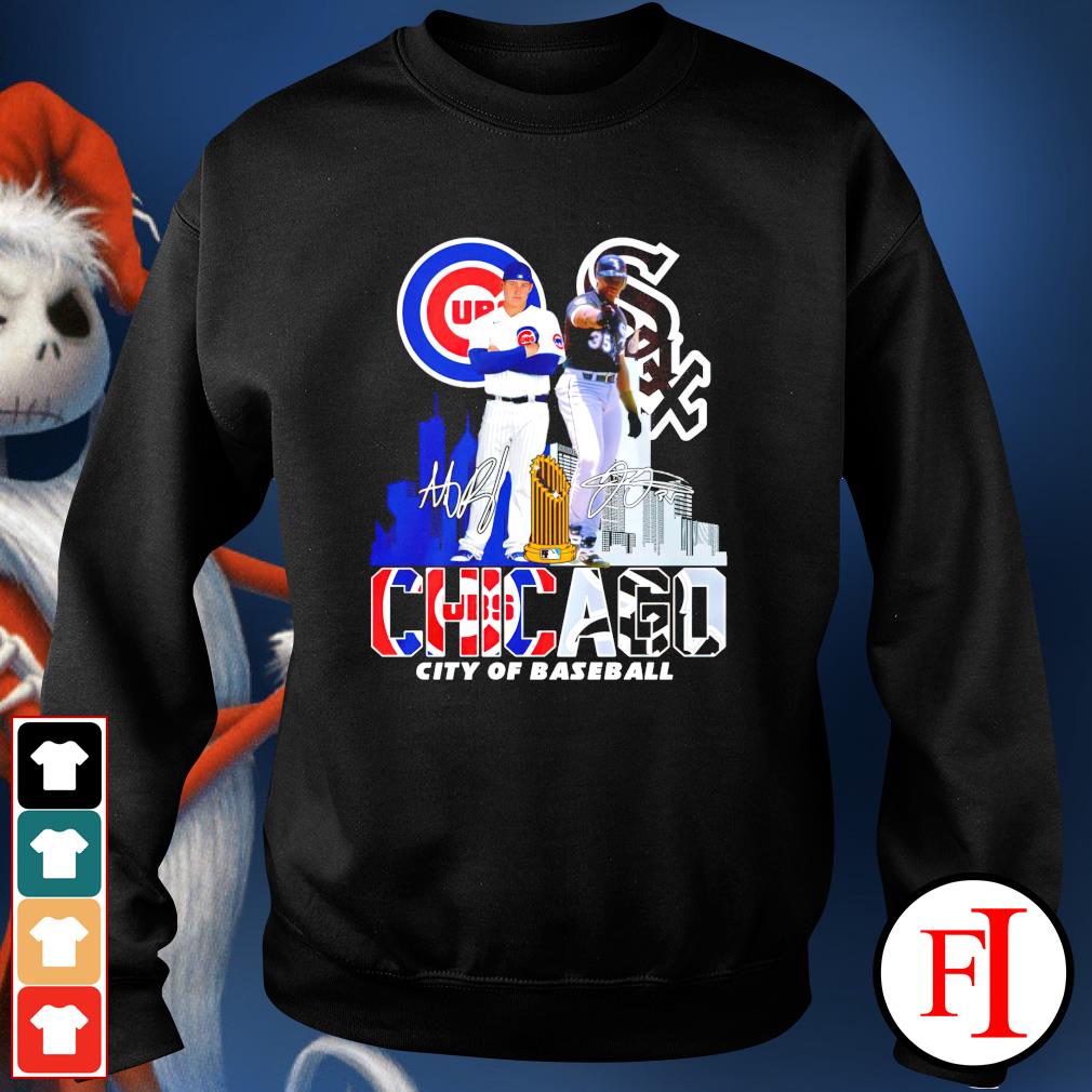 Original Chicago City Of Baseball Chicago Cubs And Chicago White Sox  Signatures T-shirt,Sweater, Hoodie, And Long Sleeved, Ladies, Tank Top
