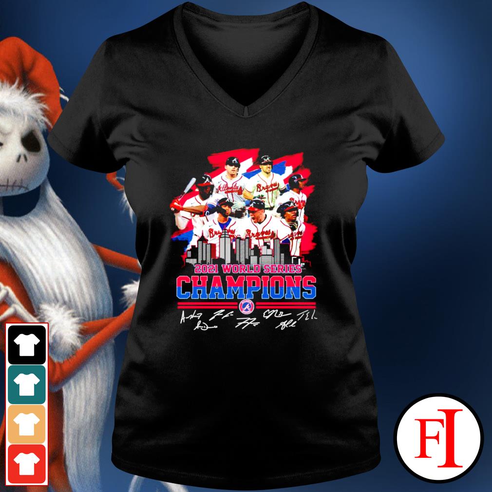 Atlanta Braves 2021 World Series Champions signatures t-shirt