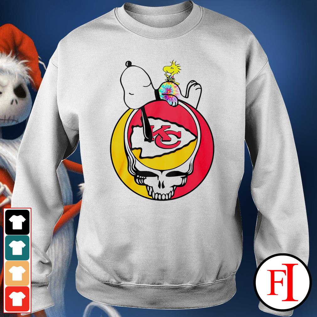 Kansas City Chiefs Snoopy And Woodstock Grateful Dead Skull Shirt, hoodie,  sweater, longsleeve and V-neck T-shirt