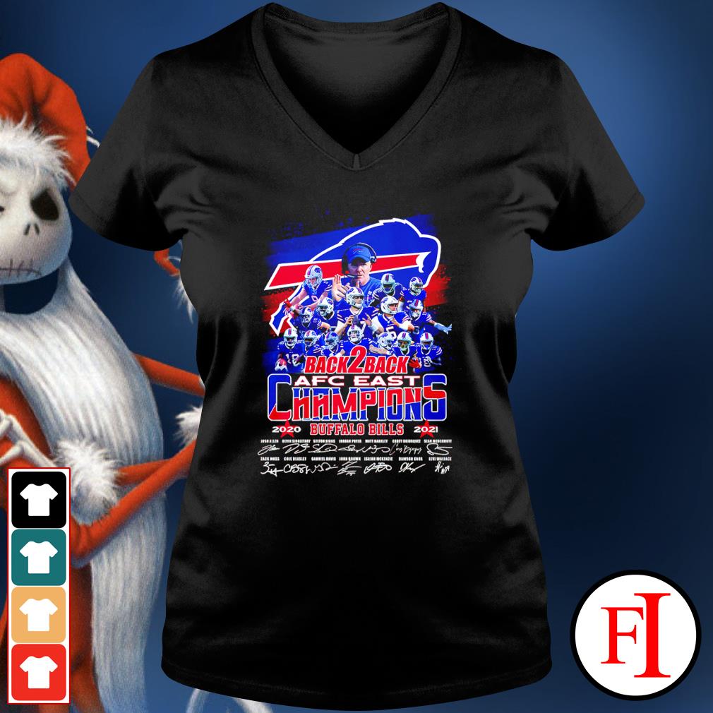 Back 2 Back AFC East Champions 2021 Buffalo Bills signatures shirt