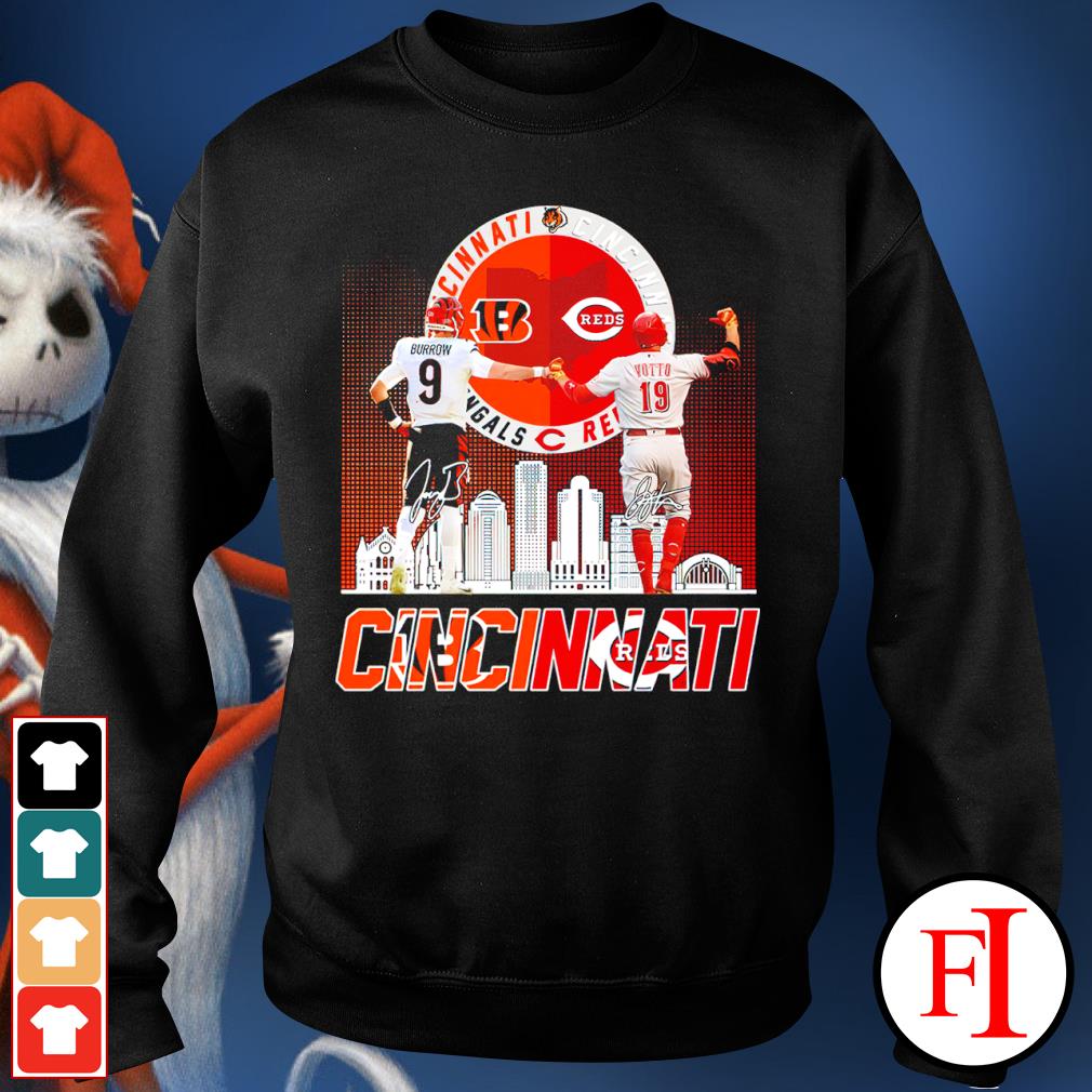 Cincinnati Bengals Joe Burrow and Cincinnati Reds Joey Votto signatures  shirt, hoodie, sweater and long sleeve