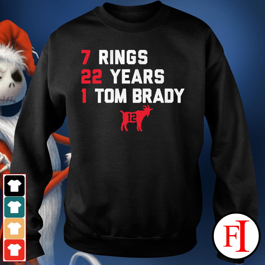 7 rings 22 years 1 Tom Brady shirt, hoodie, sweater and v-neck t-shirt