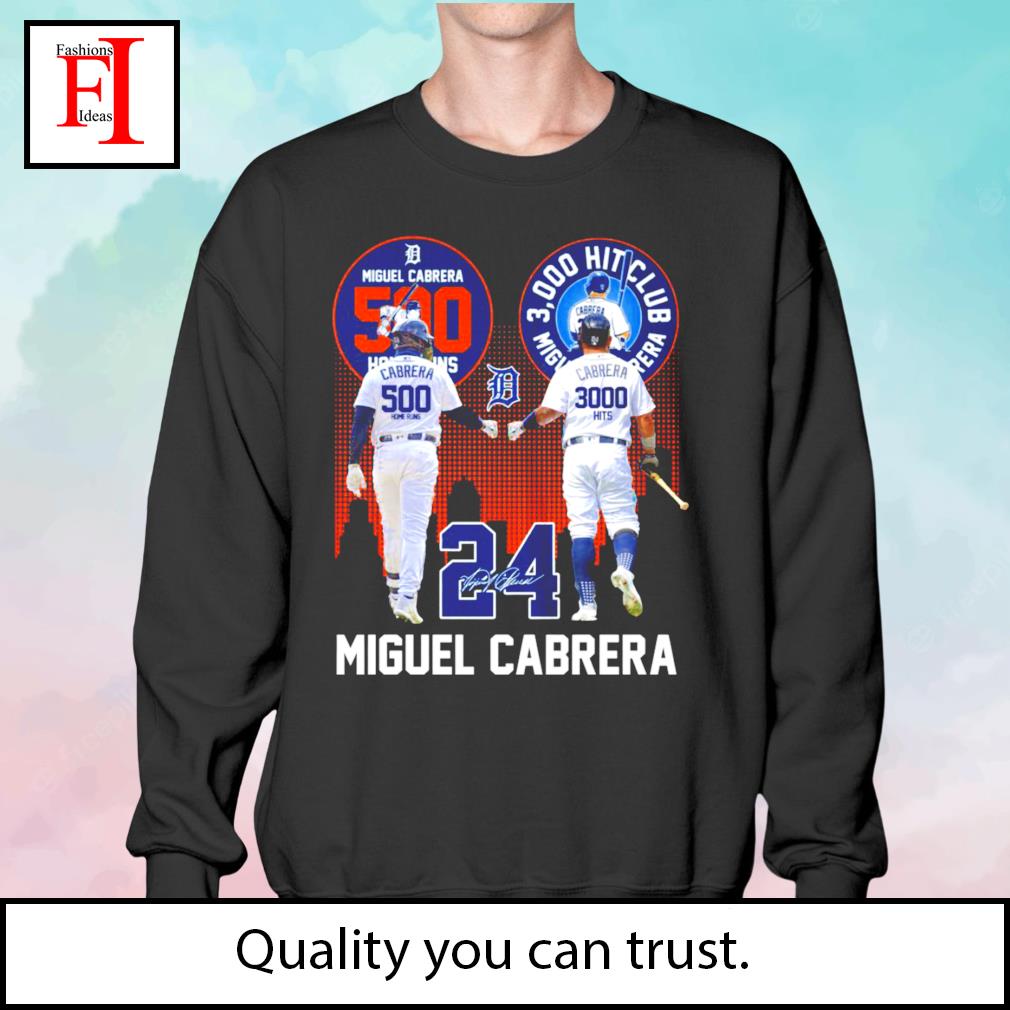 Miguel Cabrera 500 Home Runs 3000 Hits Club Signature Shirt