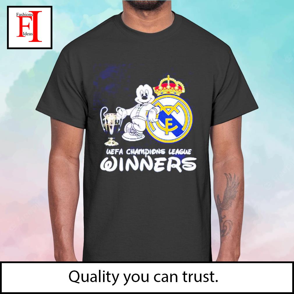 Real Madrid x Mickey Mouse Disney Lover Champion League Winner T-shirt -  REVER LAVIE