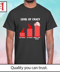 Level of crazy dog people cat people hermit crab people shirt