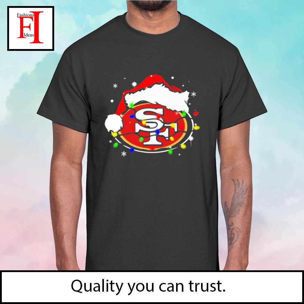 San Francisco 49Ers Santa Hat Logo Christmas Shirt, hoodie