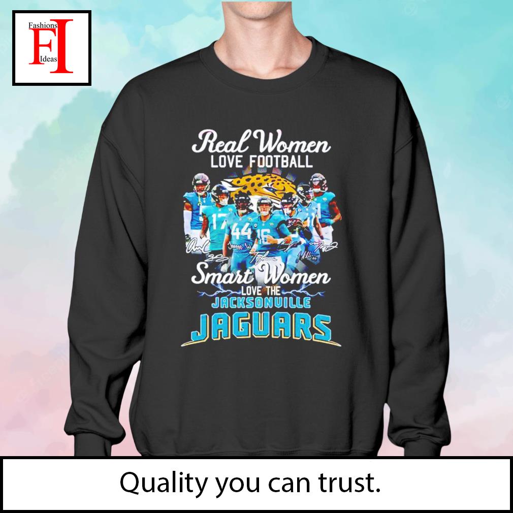 Real Women Love Football Smart Women Love The Jacksonville Jaguars T Shirt  - Growkoc