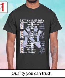 120th Anniversary New York Yankees Memebers signature shirt