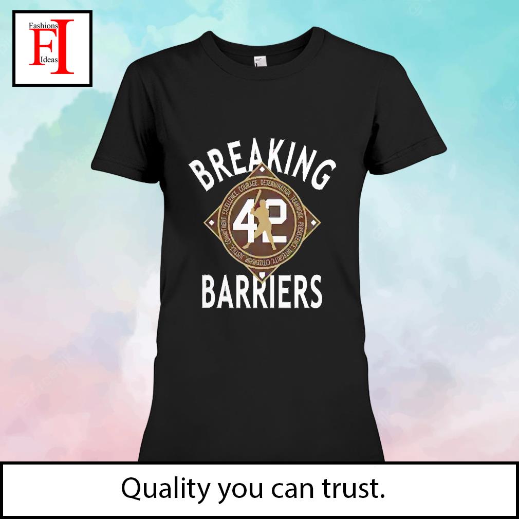 Jackie Robinson Breaking Barriers 42 logo T-shirt, hoodie, sweater, long  sleeve and tank top