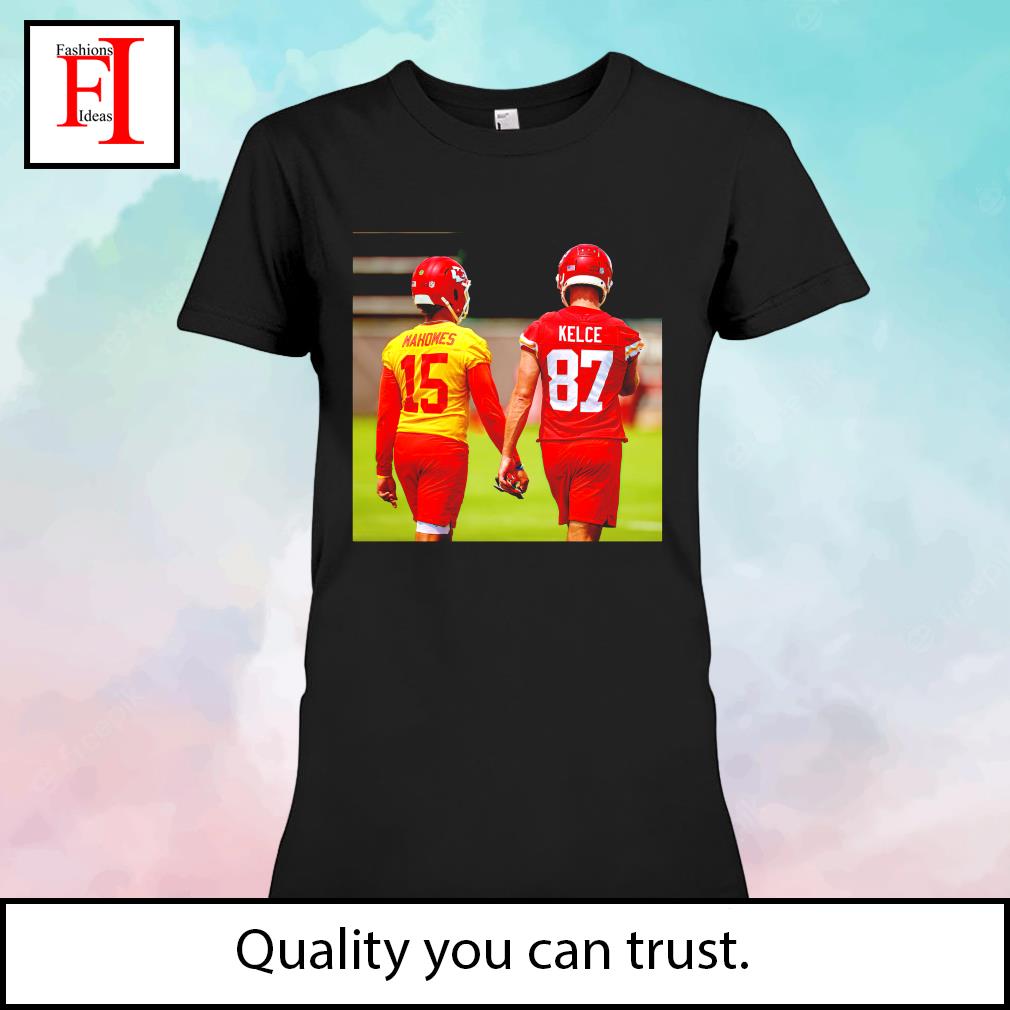 Funny patrick Mahomes and Travis Kelce Kansas City Chiefs signatures T-Shirt  - Peanutstee