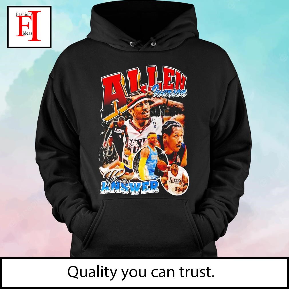 Allen Iverson the answer Philadelphia 76ers vintage shirt, hoodie, sweater  and long sleeve