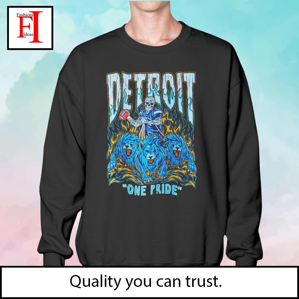 Detroit Lions skeleton detroit one pride shirt, hoodie, sweater and long  sleeve