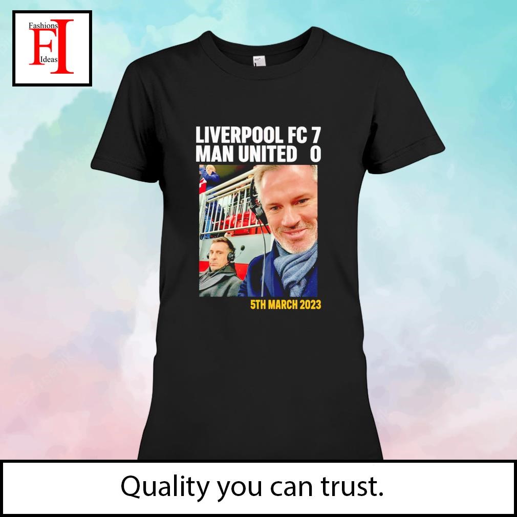 Official Liverpool Fc 7 Man United 0 T-shirt Ladies Tee