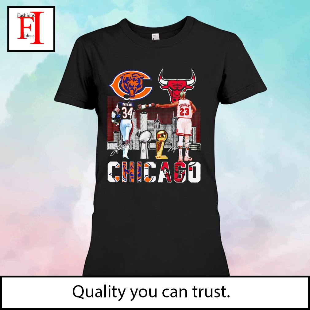 Buy Walter Payton and Michael Jordan Chicago signatures shirt For