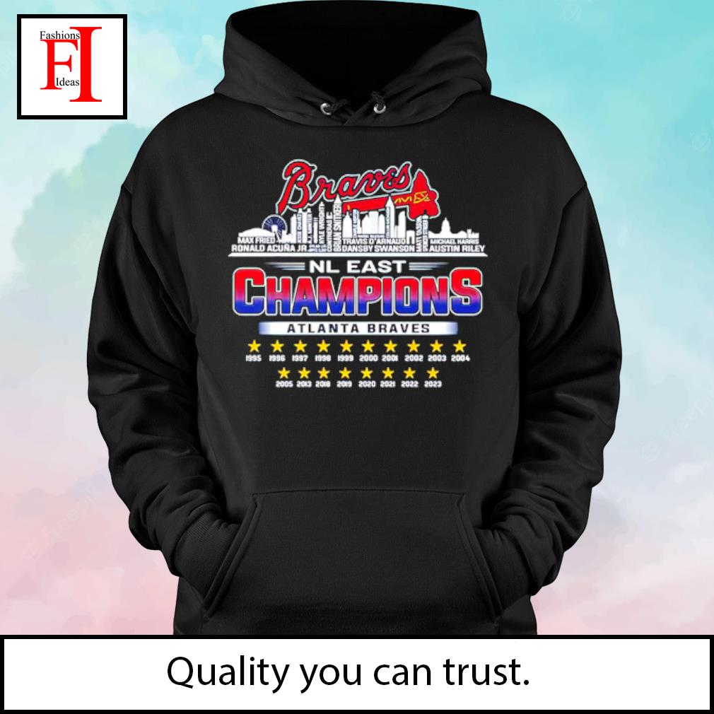 Retro Atlanta Braves Nl East Champions 2023 Shirt, Skyline Players Name  Unisex Hoodie Fans Gift - Family Gift Ideas That Everyone Will Enjoy