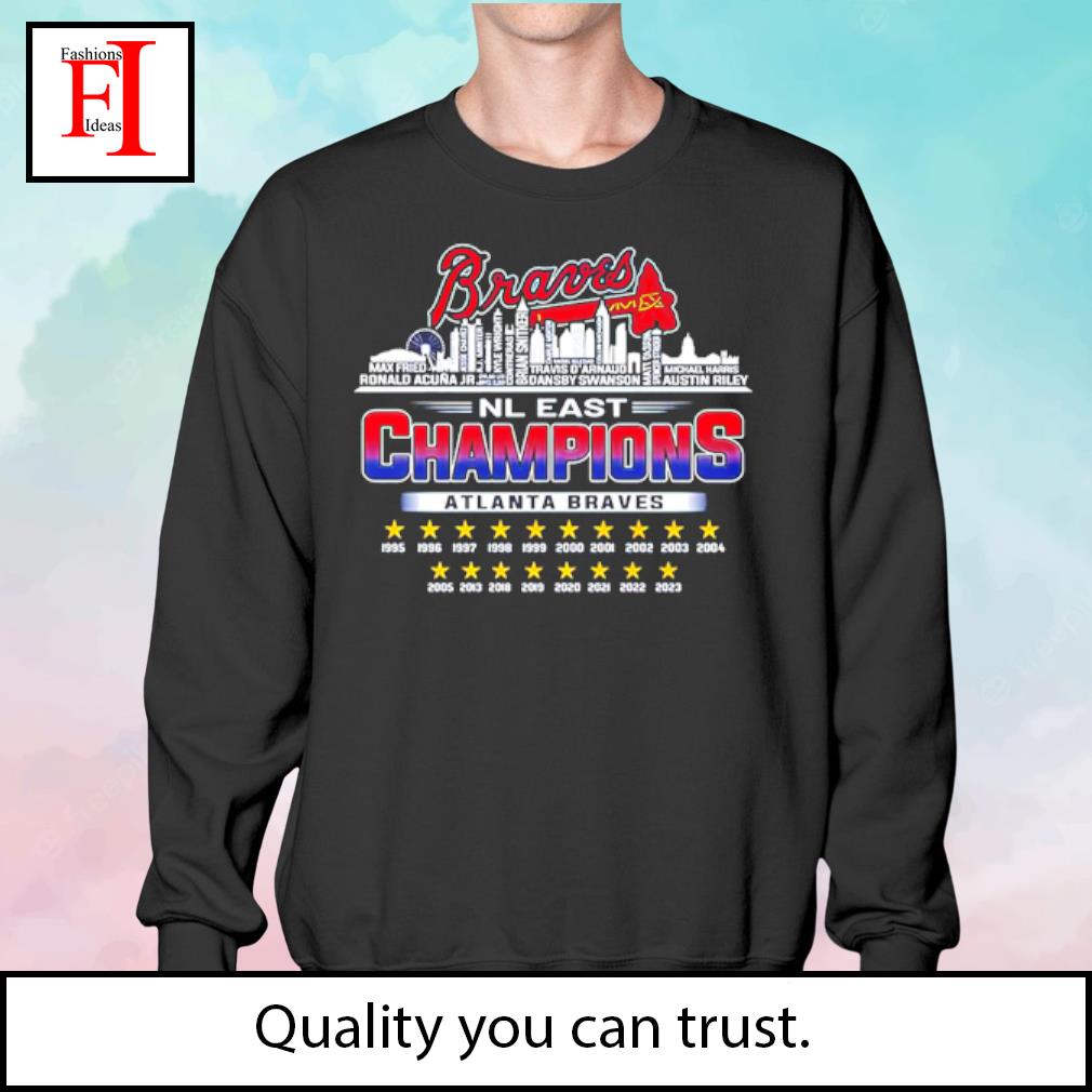 Atlanta Braves Skyline Players Name Nl East Champions 2023 Shirt, hoodie,  sweater, long sleeve and tank top
