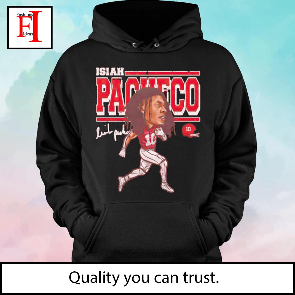 Isiah Pacheco caricature signature shirt, hoodie, sweater, long sleeve and  tank top