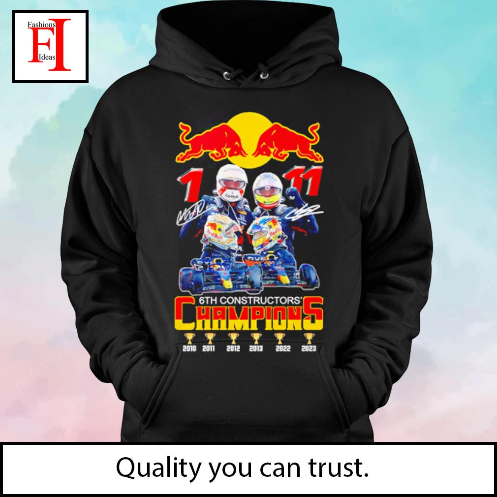 Red Bull Max Verstappen and Sergio Perez 6th Constructors' Champions  Signatures shirt, hoodie, sweater, long sleeve and tank top
