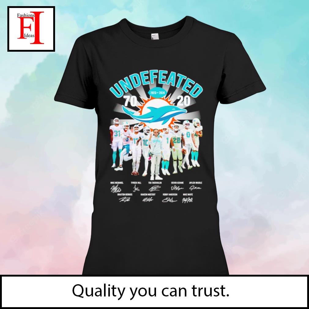 Miami Dolphins Undefeated 2023 2024 70 Points Shirt - Shibtee Clothing