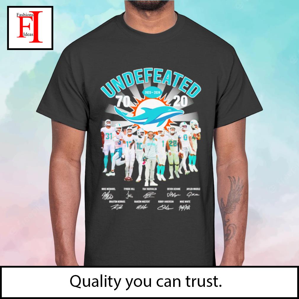 Miami Dolphins Undefeated 2023 2024 70 Points Shirt - Growkoc