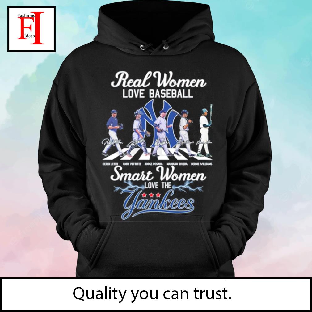 Real women love baseball smart women love theNew York Yankees baseball  lightning signatures shirt, hoodie, sweater and long sleeve