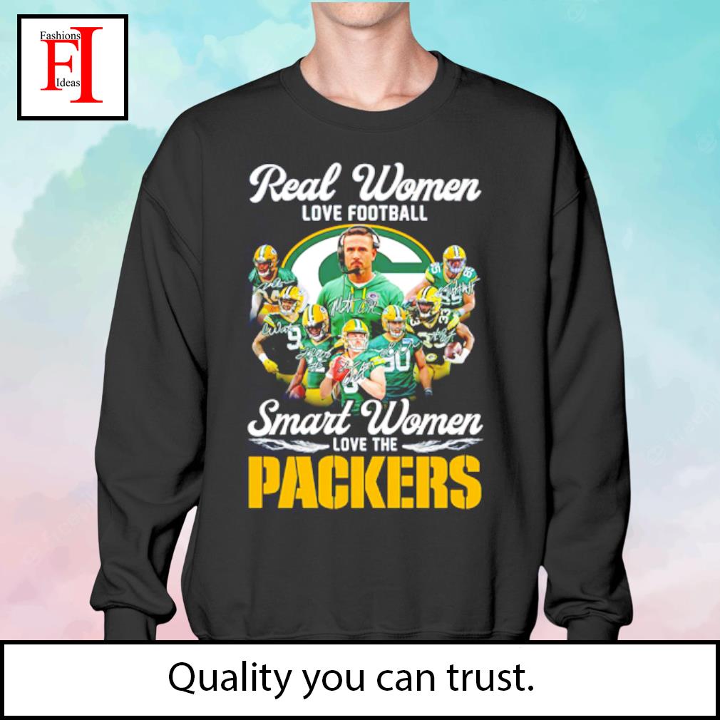 Official real Women Love Football Smart Women Love The Packers T Shirt,  hoodie, sweater, long sleeve and tank top