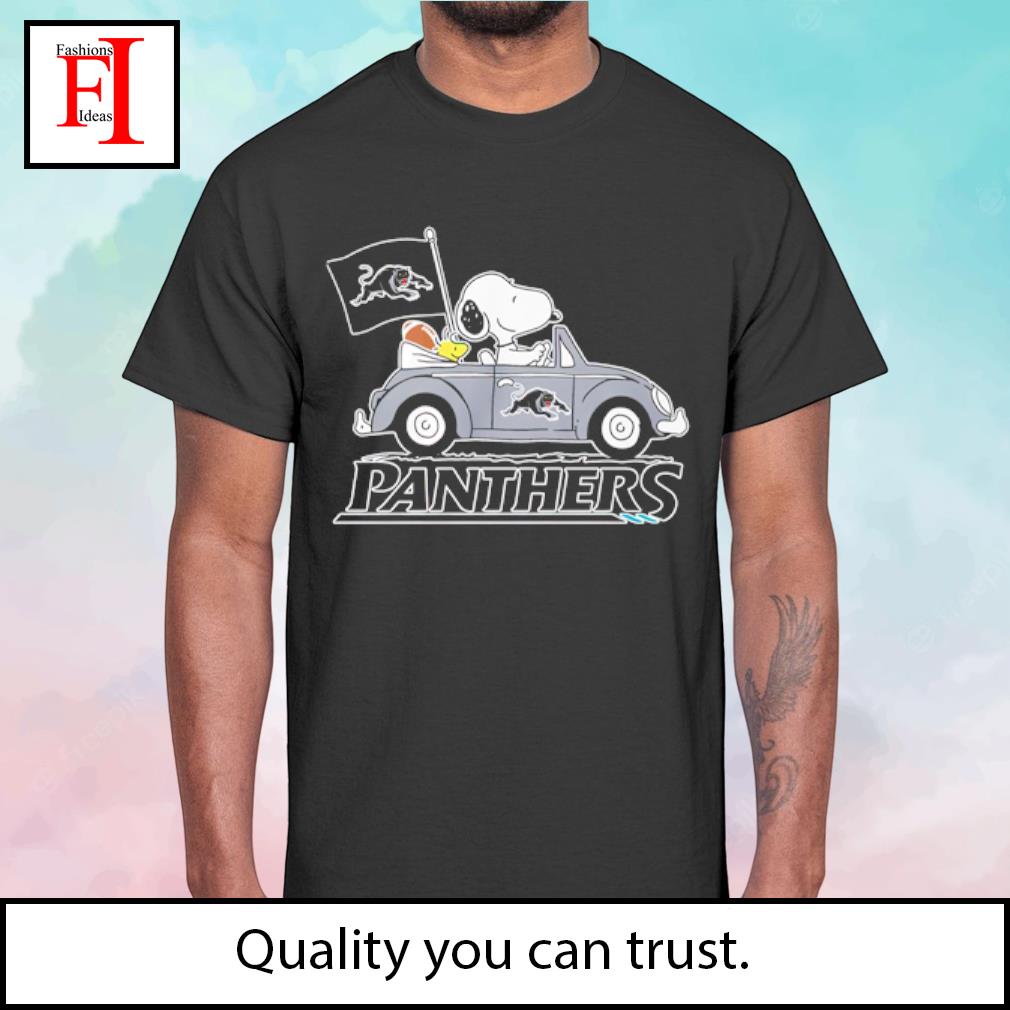 FREE shipping Snoopy Driving Carolina Panthers Football Shirt