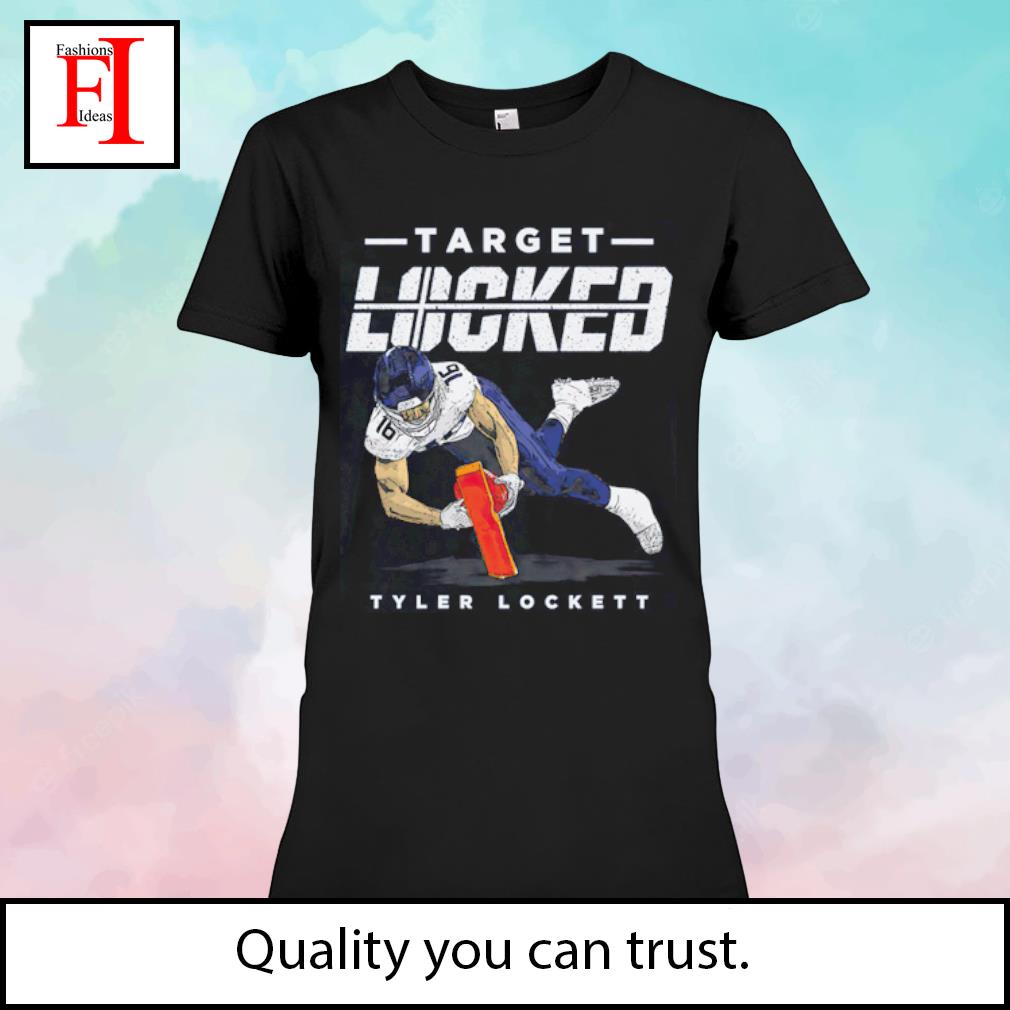 Official Tyler lockett Seattle target locked Football T-shirt