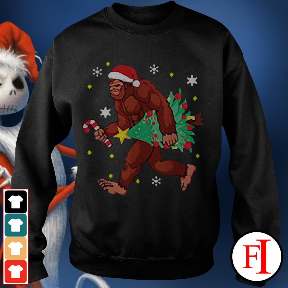 bigfoot santa shirt