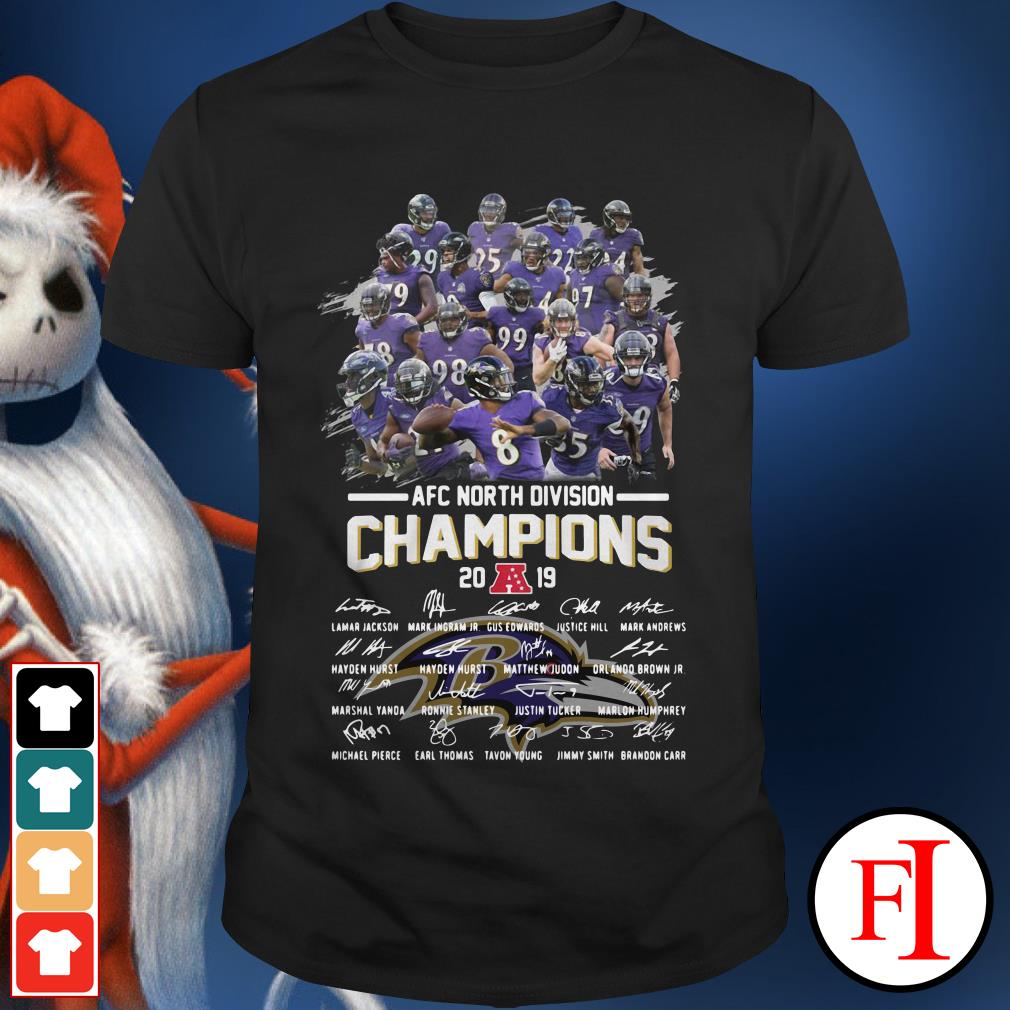 Get Baltimore Ravens AFC North Division Champions 2019 signatures shirt For  Free Shipping • PodXmas