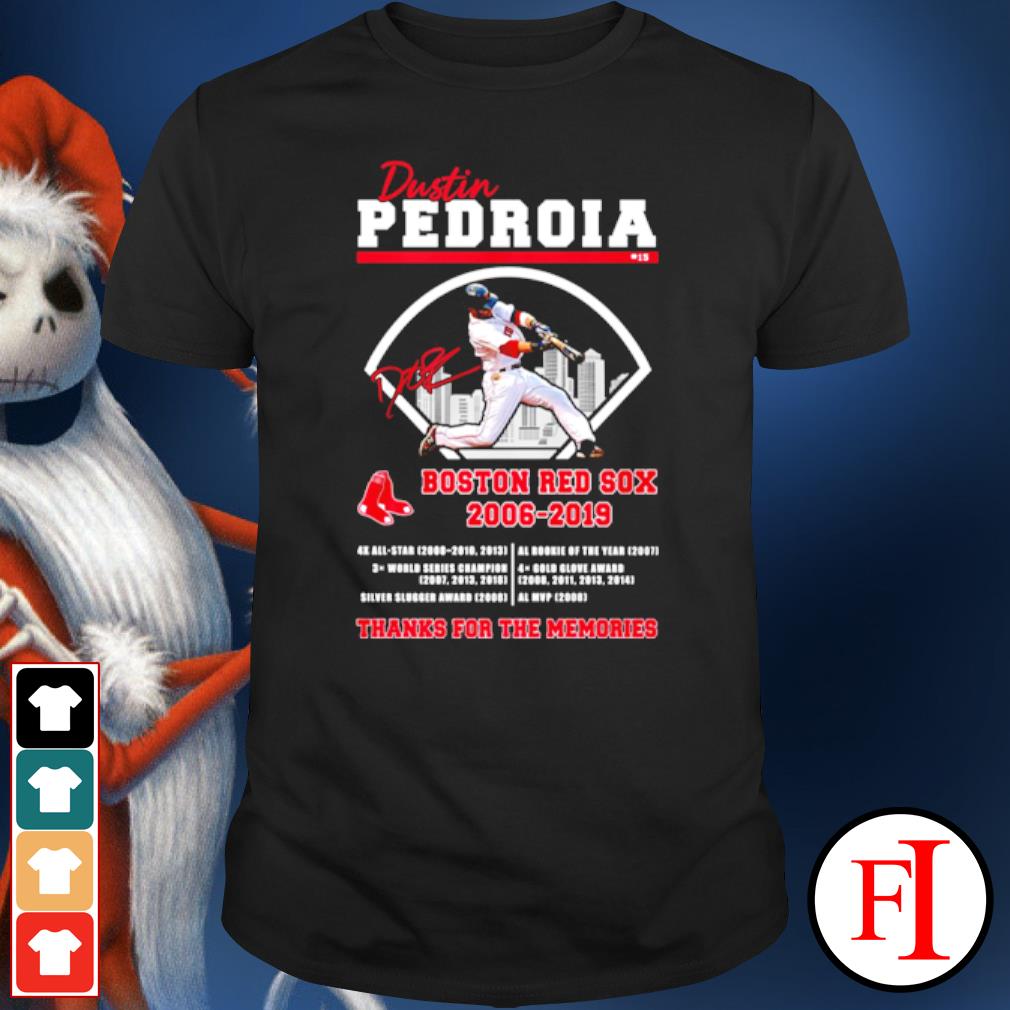 Official Dustin Pedroia Boston Red Sox 2006 2019 thank you for the